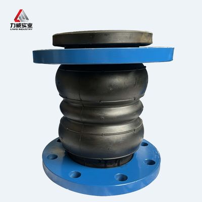 Movimiento axial de la expansión conjunta de goma de doble esfera SS304 Flange