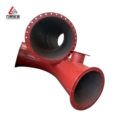 Tubo de acero revestido de plástico con conexión de brida de tubería de caucho