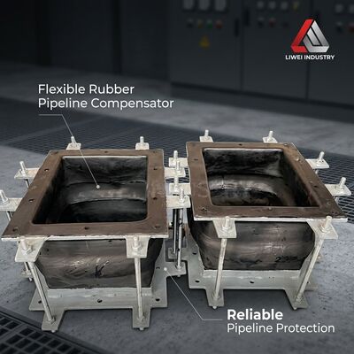 Compensador de goma no metálico flexible diseñado para absorber la vibración y compensar la expansión térmica en aplicaciones de tuberías