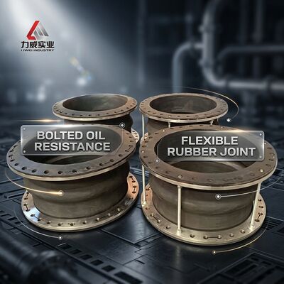 Método de instalación atornillada Junta de goma flexible de esfera única que proporciona una excelente resistencia al aceite, diseñada para uso a largo plazo en sistemas de fluidos industriales