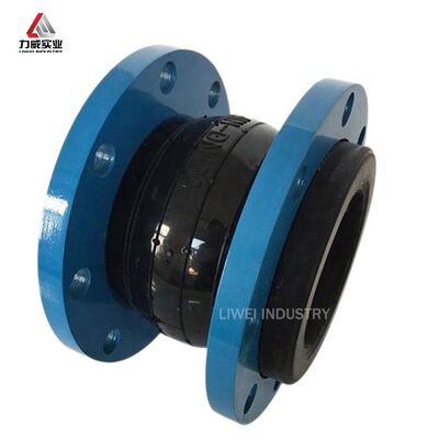 DN100 4 Inch Single Sphere Rubber Expansion Joint Moulded EPDM Body PN16 Drilled Flange Compensator